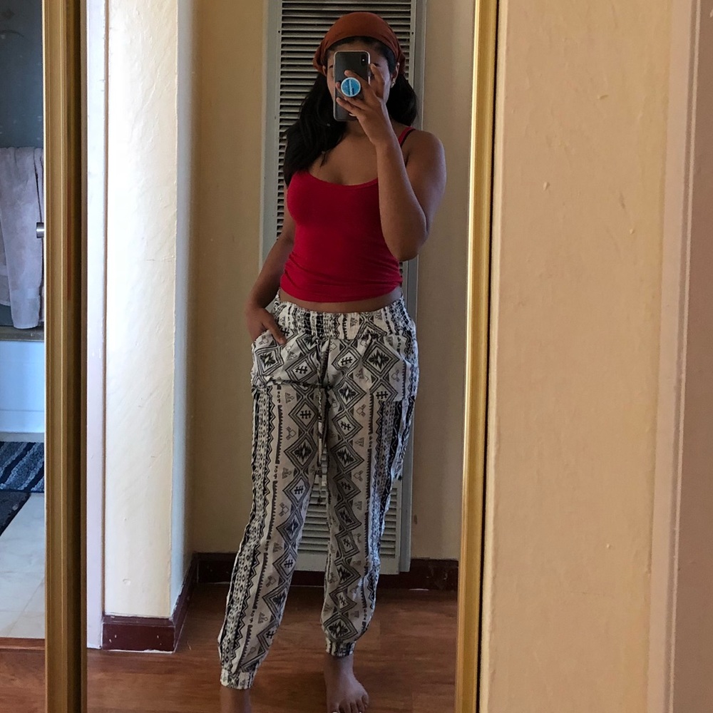 tribal print joggers